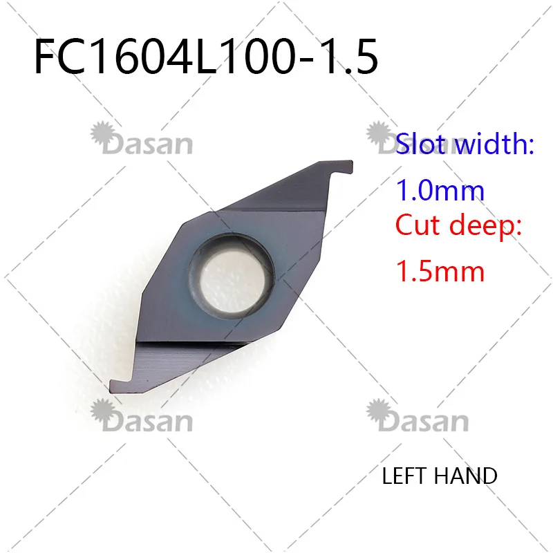 10PCS  FC1604R FC1604L FC1604R150 FC1604R200 FC1604R250 FC1604R300 Carbide Inserts ED Slot Face Groove Cutting Tool