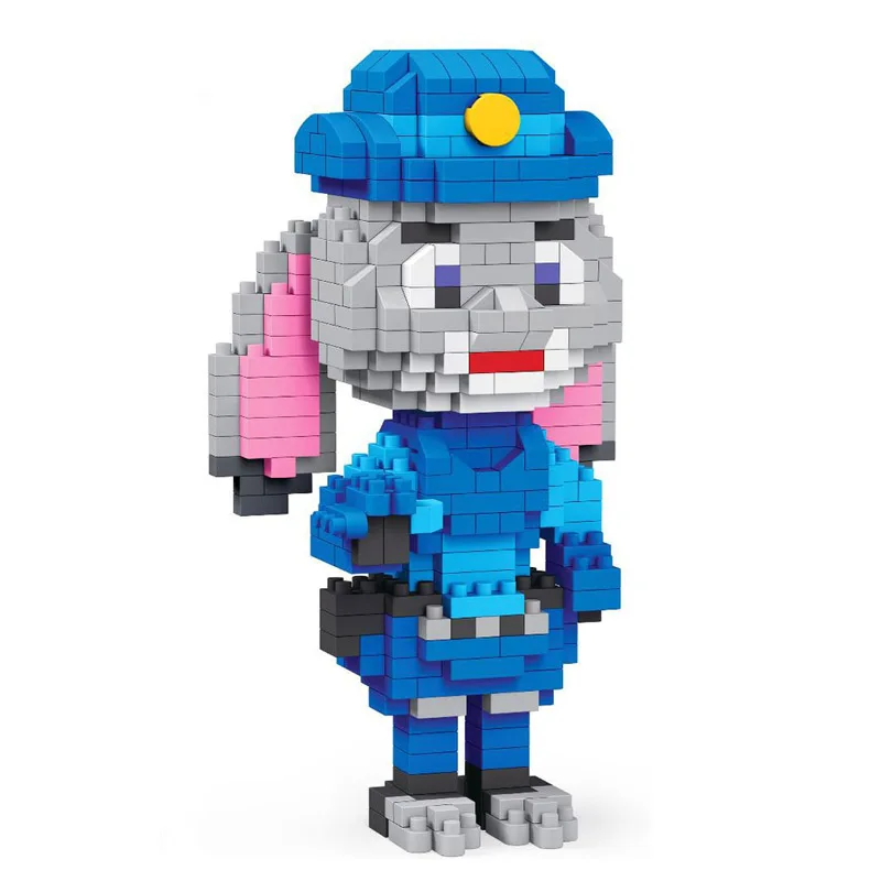 445 pz + Zootopia Mini blocchi Cartoon Flash Judy Hopps Nick Fox Chief Bogo Figures Disney Micro Building Bricks Toys For Children