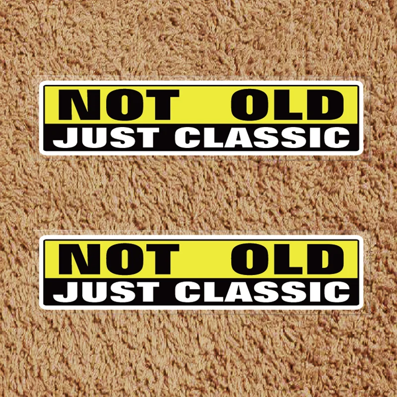 Stiker Mobil Reflektif Tahan Air Decal Teks Klasik Tidak Lama 2 Buah 15Cm X 3.5Cm