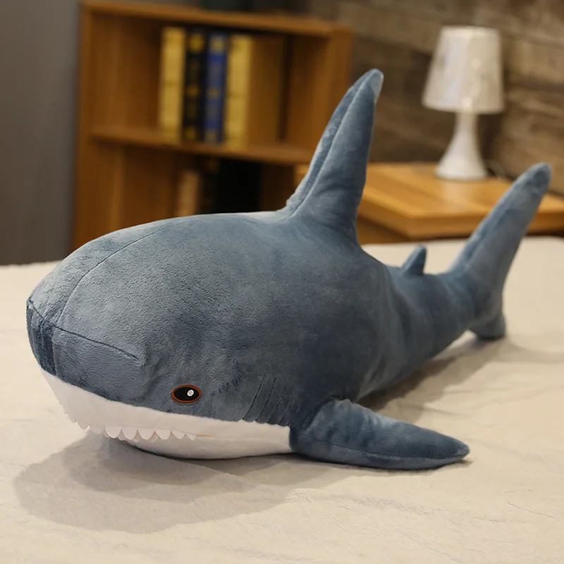 45/60/80 cm Nette Hai Plüsch Spielzeug Weiche Angefüllte Speelgoed Tier Lesen Kissen für Geburtstag Geschenke Kissen puppe Geschenk – Detail 14