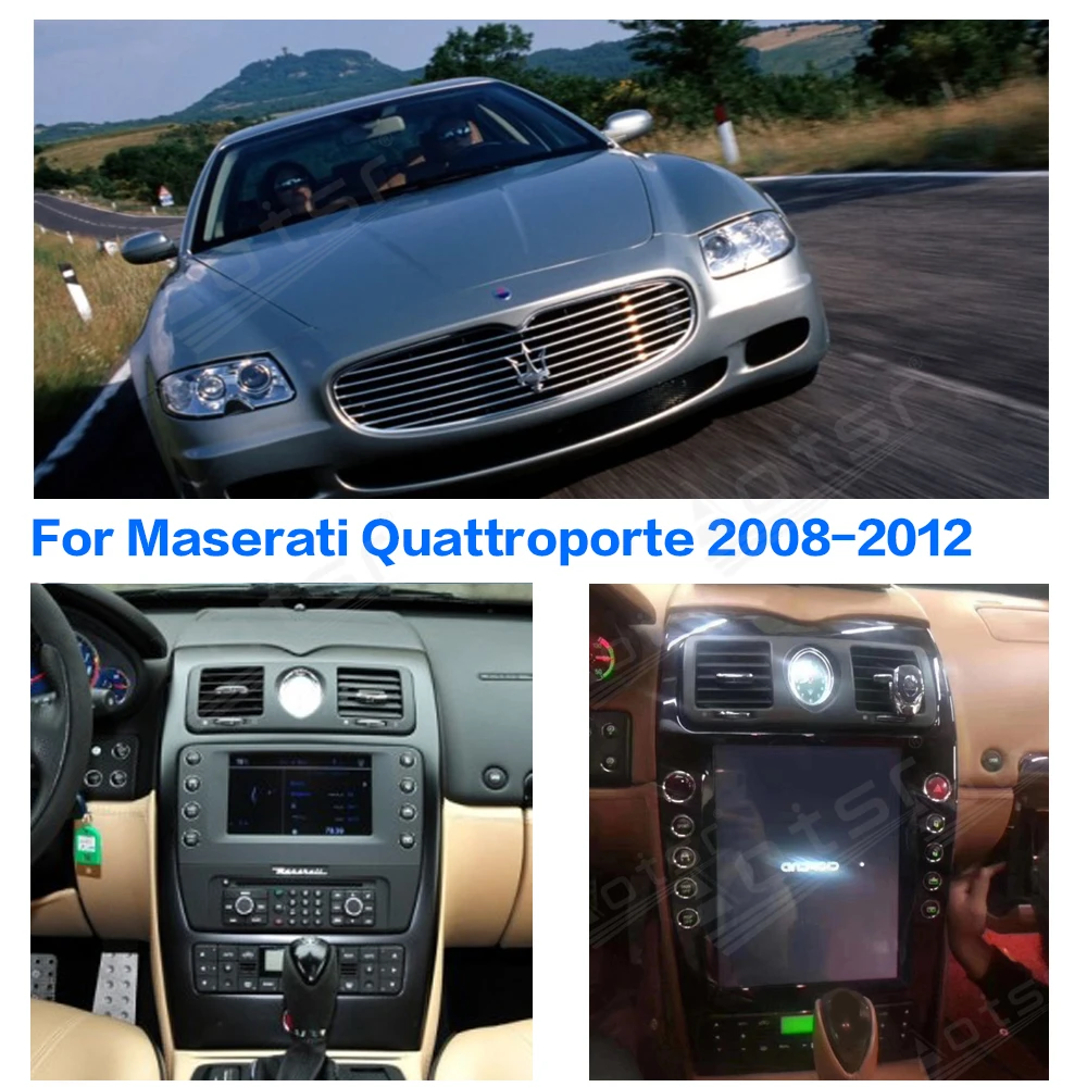 For Maserati Quattroporte 2004 - 2012 Android 10 Car Tesla Multimedia GPS Player Auto Stereo Radio Video Navigation Head Unit 4G