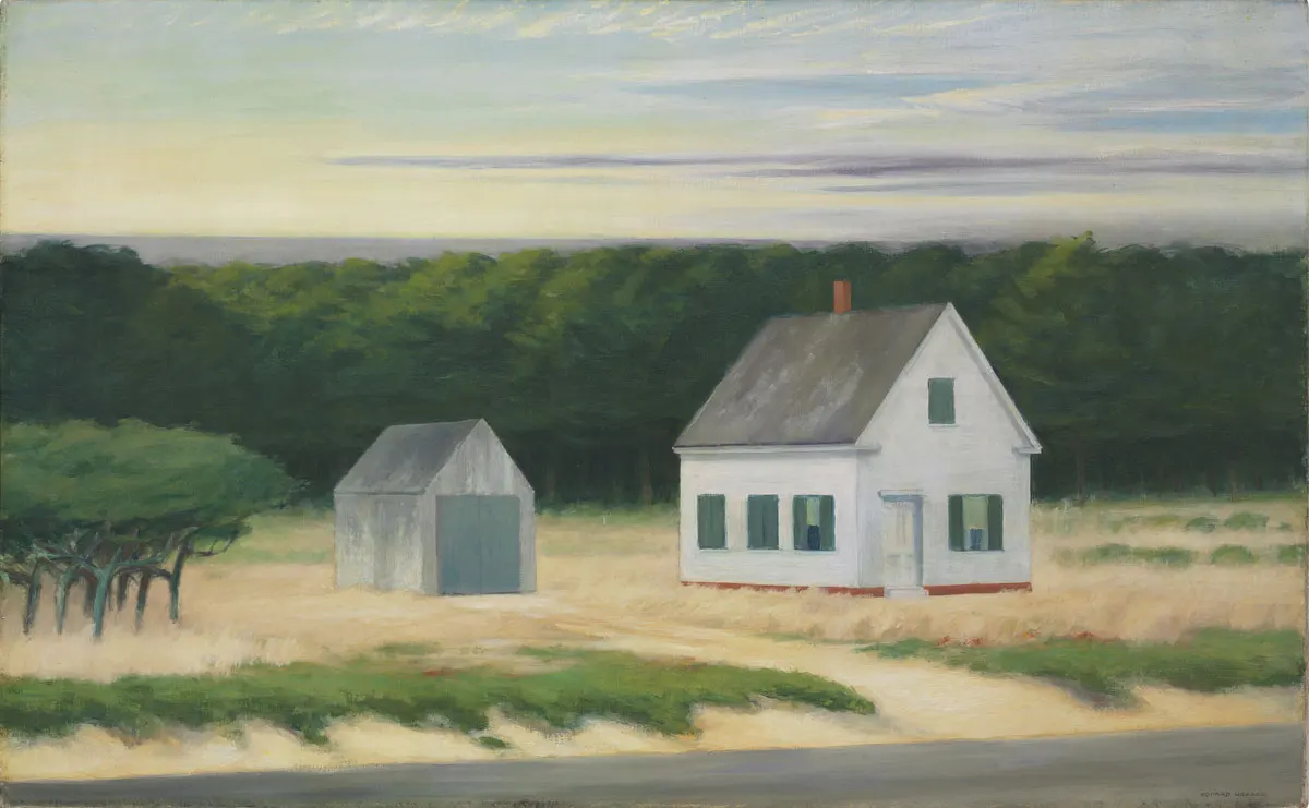 

100% handmade Oil Painting reproduction on linen canvas,October on Cape Cod by Edward Hopper,High Quality,Free Shipping