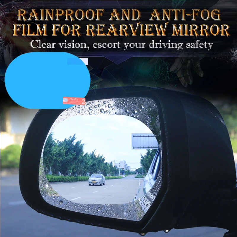 

2 Pcs Car Rainproof Film Car Car Rearview Mirror Protective Rain Proof Anti Fog Waterproof Film Membrane Car Sticker Accessories