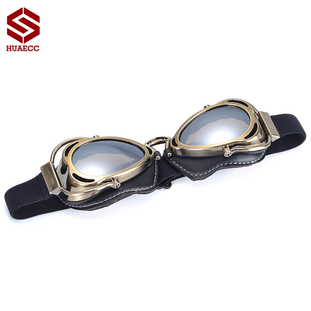 Motorcycle Glasses Goggles Retro Vintage Riding Eye Wear Sun Windproof Goggles for Cafe Racer Pilot Helmet Glasses