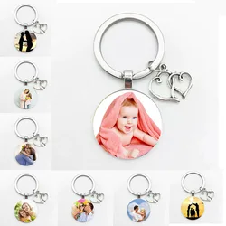 25mm handmade personalized diy photo of your baby’s custom key chain photo Mom, dad, grandparents, grandparents like a gift, a g