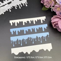 Alinacutle Metal Cutting Die Cut 3pc Honey Icicle Border Edge Set Scrapbooking Paper Craft Handmade Card Template Punch Cut