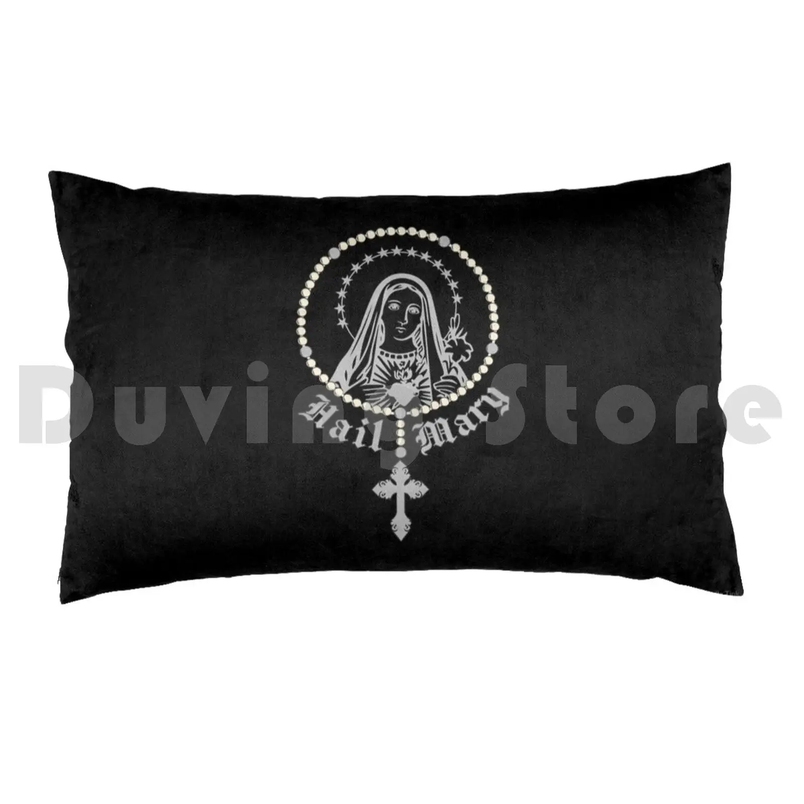 Hail Mary Prayer To Holy Mary Mother Of God Catholic Gift Protective Fabric Pillow Case Printed 50x75 Hail