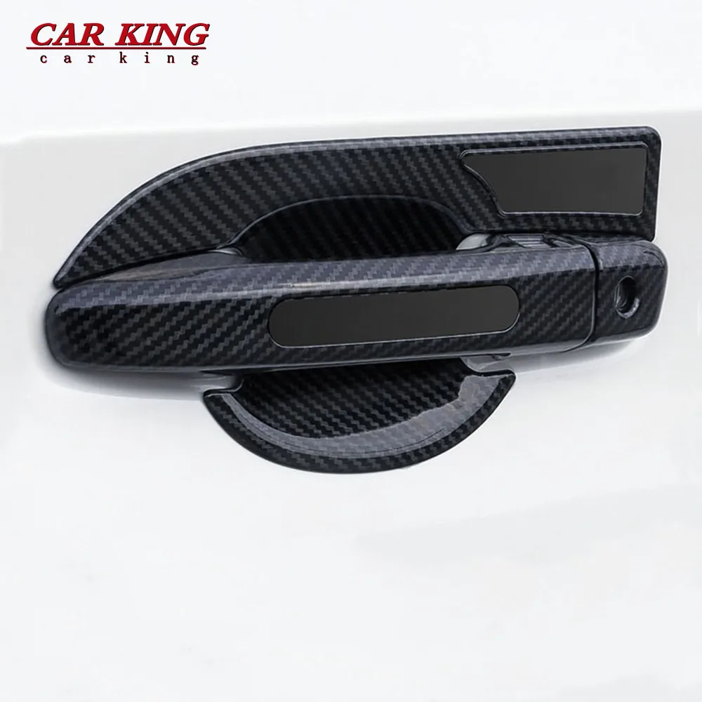 

For Honda Accord 10th 2018-2020 Accessories Carbon fiber Car External Outer Door Handle Covers Cap Door Bowl Protection Sticker