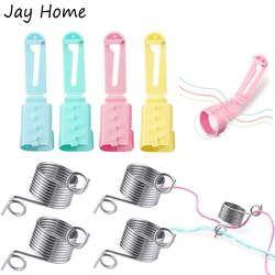 4/2PCS Yarn Guide Finger Holders Knitting Thimble Knitting Loop Crochet Ring for Crochet Knitting Crafts Accessories Tool