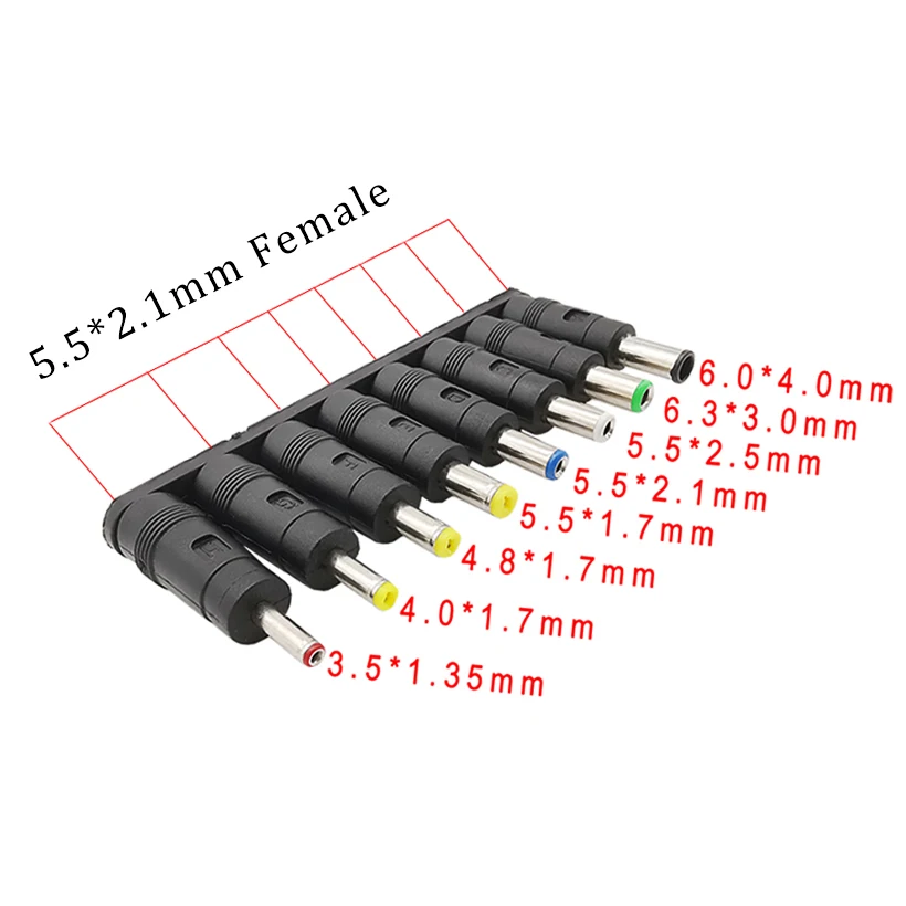DC Power Adapter Kits Universal 5.5 mm x 2.1 mm DC AC Power Adapter Tips Connector For Lenovo Laptop Power Supply Plug Jack Se view 3