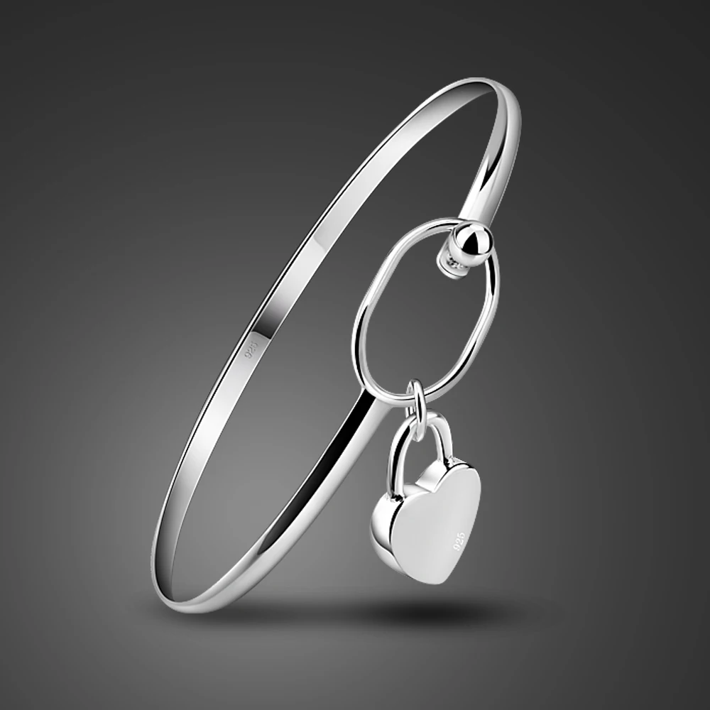 925 Sterling Silver Bracelet for Women Fit European Charm Heart Lock 5 Styles Fine Jewelry handmade jewelry Making