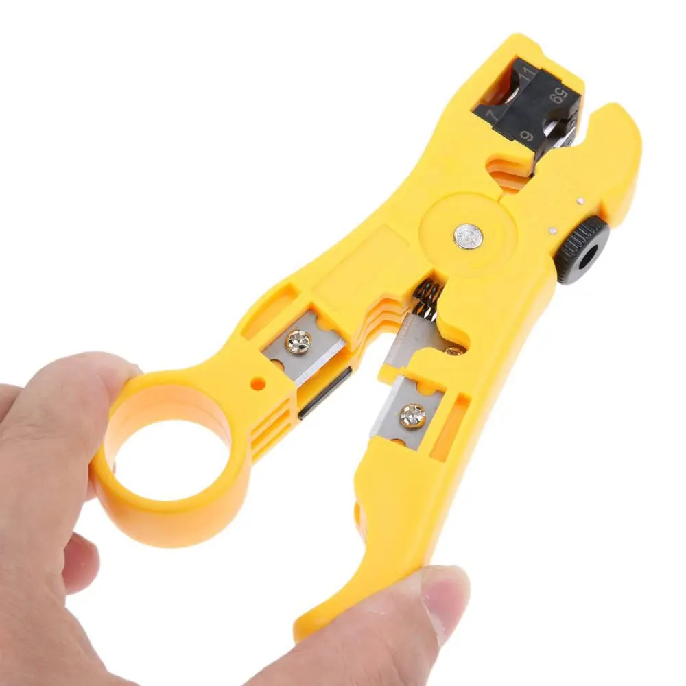 Zoerax Universal Kabel Abisolierzange Abisolier werkzeug für flache oder runde utp cat5 cat6 Draht Koaxial Koaxial – Detail 2