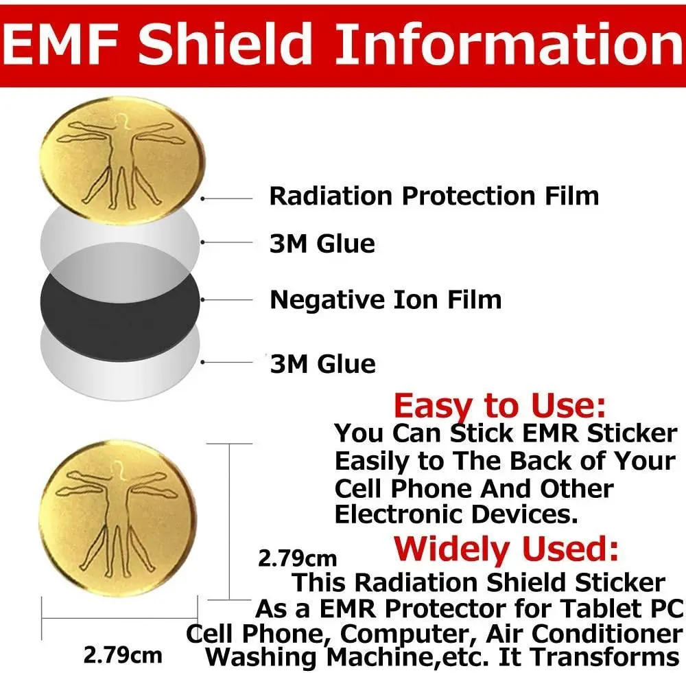 Anti Strahlung Schutz Schild EMF Schutz Handy Aufkleber EMR Blocker