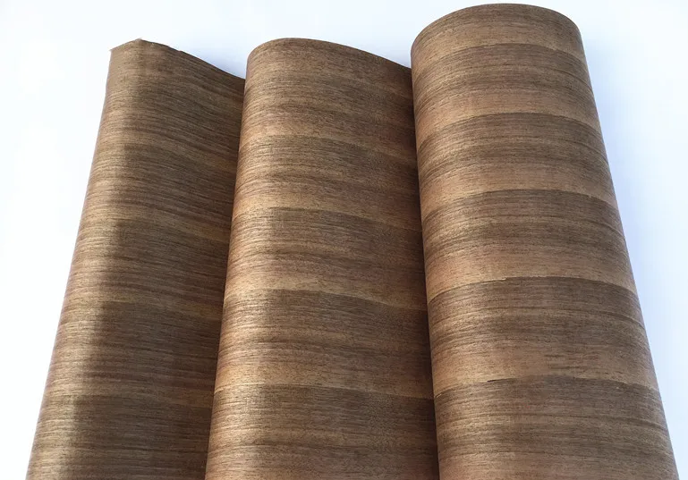 Natural Wood Veneer Black Walnut for Furniture 62x250cm 0.25mm Thick Backing Kraft Paper  Q/C