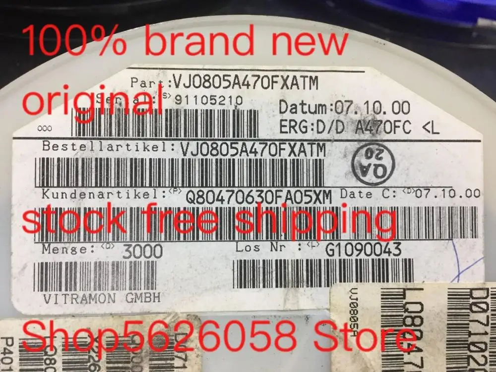 

VJ0805A470FXATM 100% new original freeshipping 50PCS/LOT STOCK