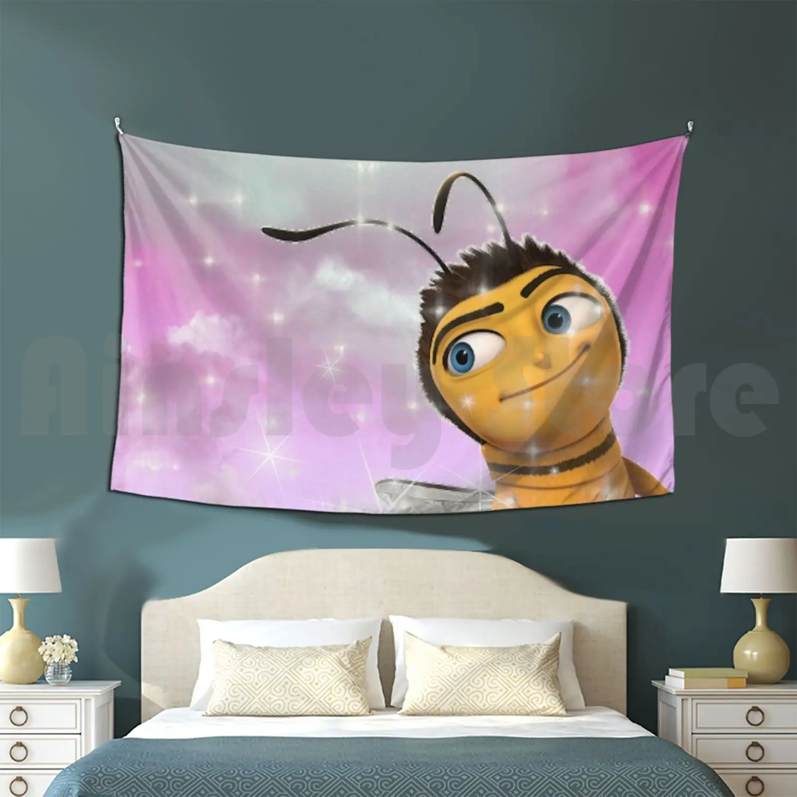 Barry B. Benson Fancam Tapestry Living Room Bedroom Barry Barry B Barry B Benson Bee Movie Bee The Bee Movie