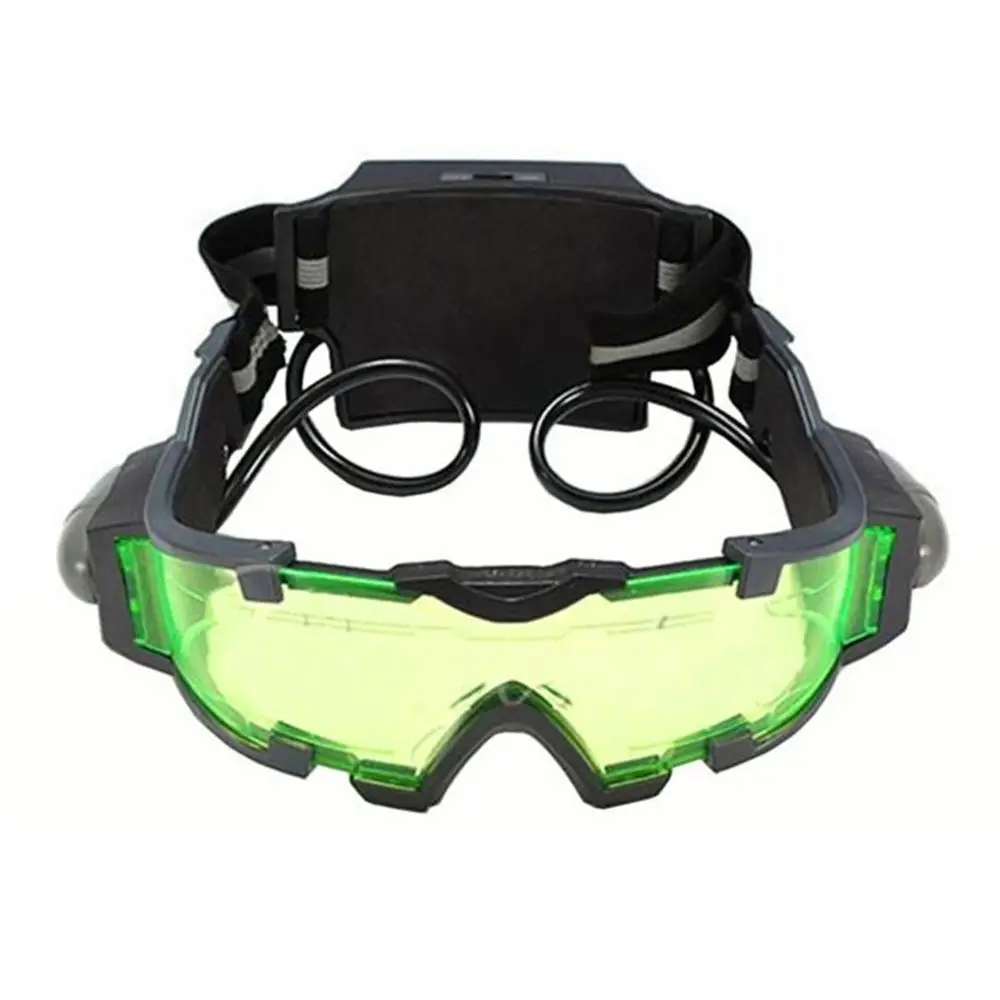 Adjustable LED Night Vision Glass Goggles Motorbike Racing Hunting Windproof Glasses With Flip-out Light