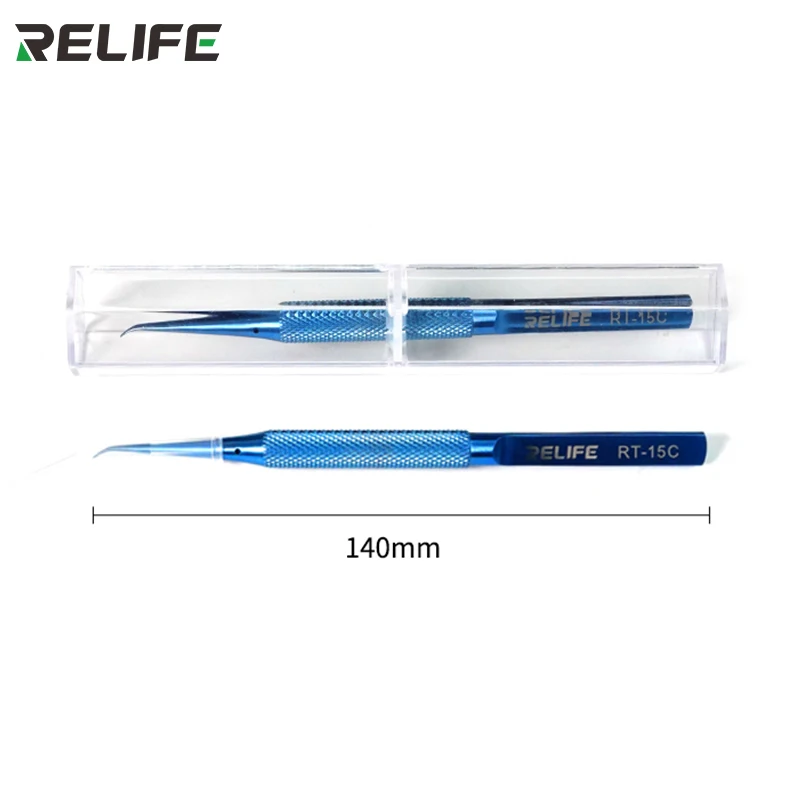 RELIFE-Pinzas de aleación de titanio RT-11C/15C, herramientas de mantenimiento, rectas, curvadas, Industriales