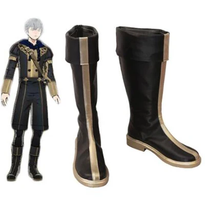 Fire Emblem Tre Case Ashe Cosplay Stivali Scarpe per Gli Uomini Scarpe Costume Su Misura Accessori di Halloween Del Partito di Scarpe