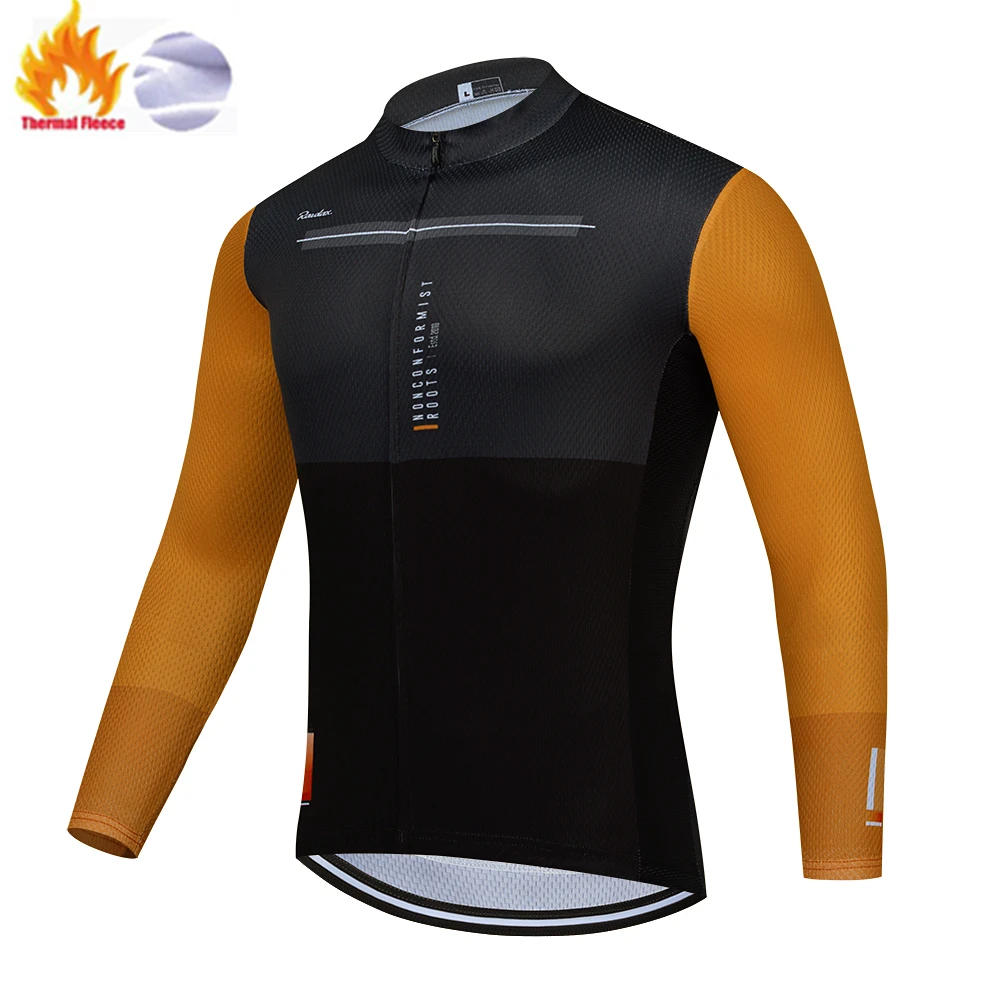 Mannen Winterjassen 2025 Team Raudax Winter Fietsen Kleding MTB Lange Mouw Wielertruien Ropa Ciclismo Triathlon Fietsen Kits