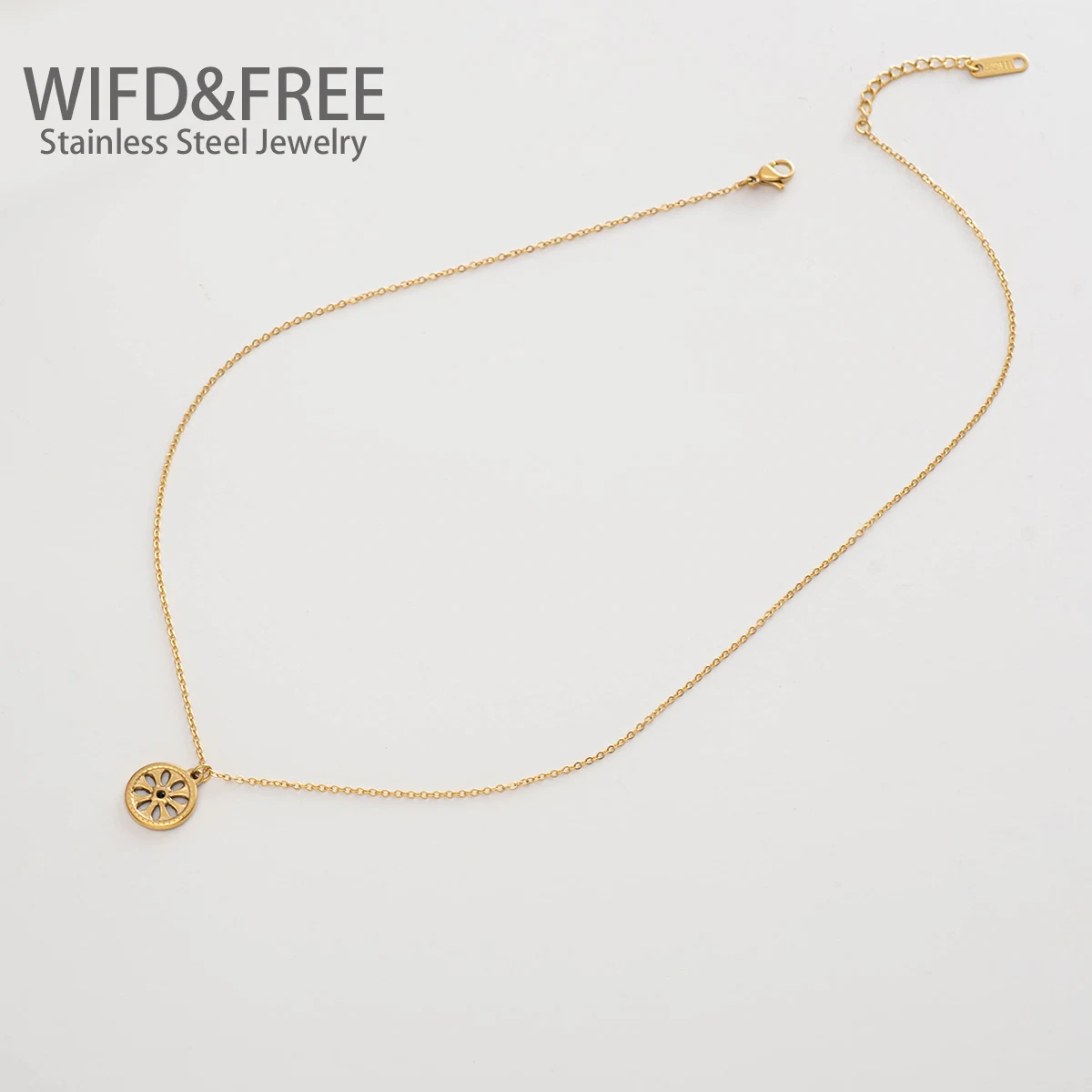 Wild & Free Fashion Stainless Steel Multilayer Necklace Freedom Stacking Pendant Exquisite Chain Women Necklace Gift for Friends