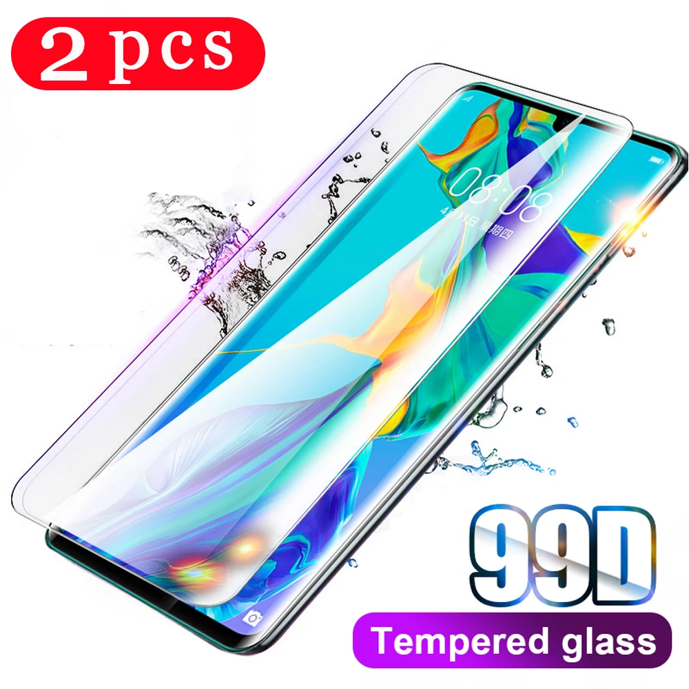 2 шт. 99D для huawei P40 pro plus P40 lite E P30 P20 pro закаленное стекло Защита для экрана телефона защитная пленка стекло для смартфона