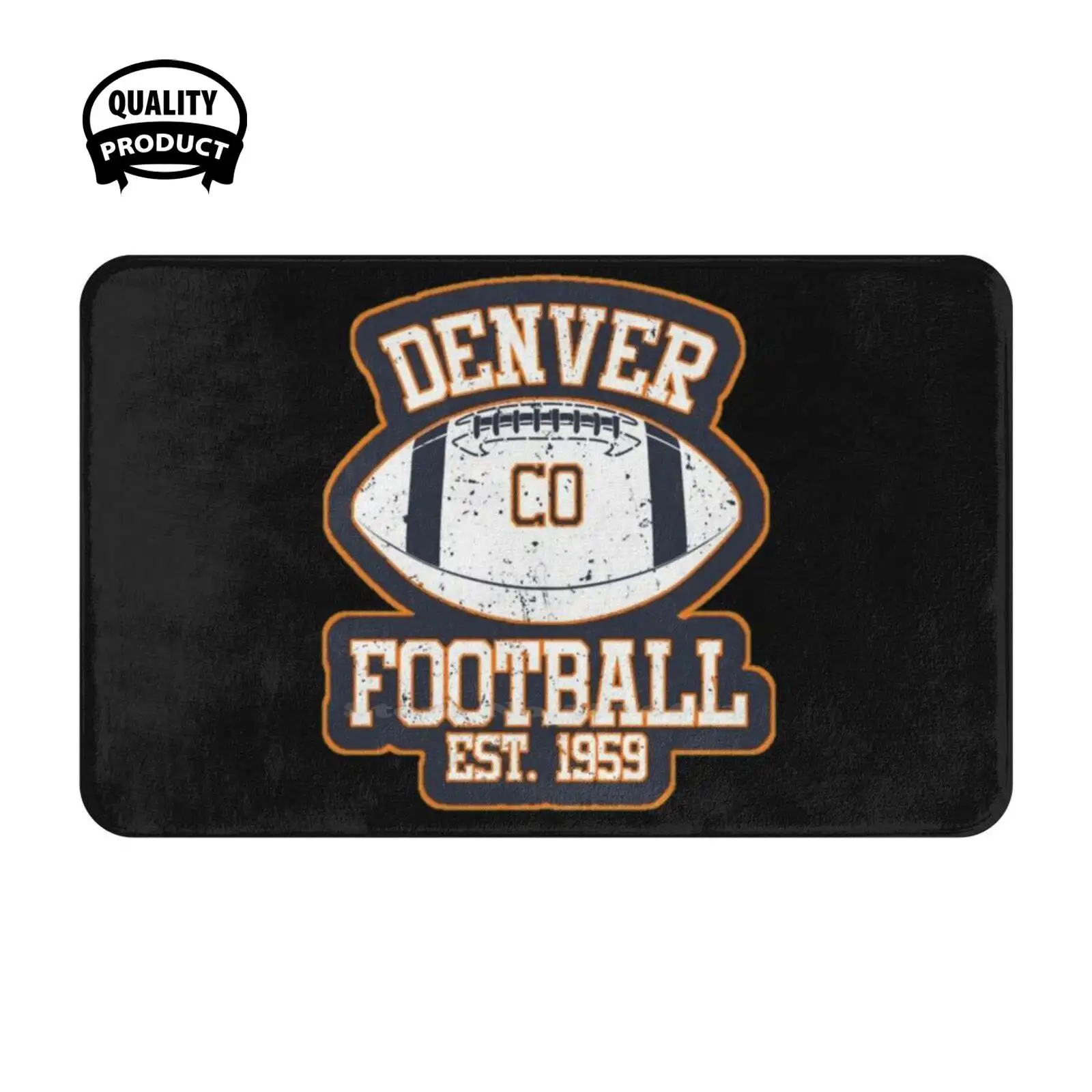 Denver Football Est.1959 Soft Cushion Home Carpet Door Mat Car Rug Airpod Case Apron Beanie Baby And Coffee Calendar 2021