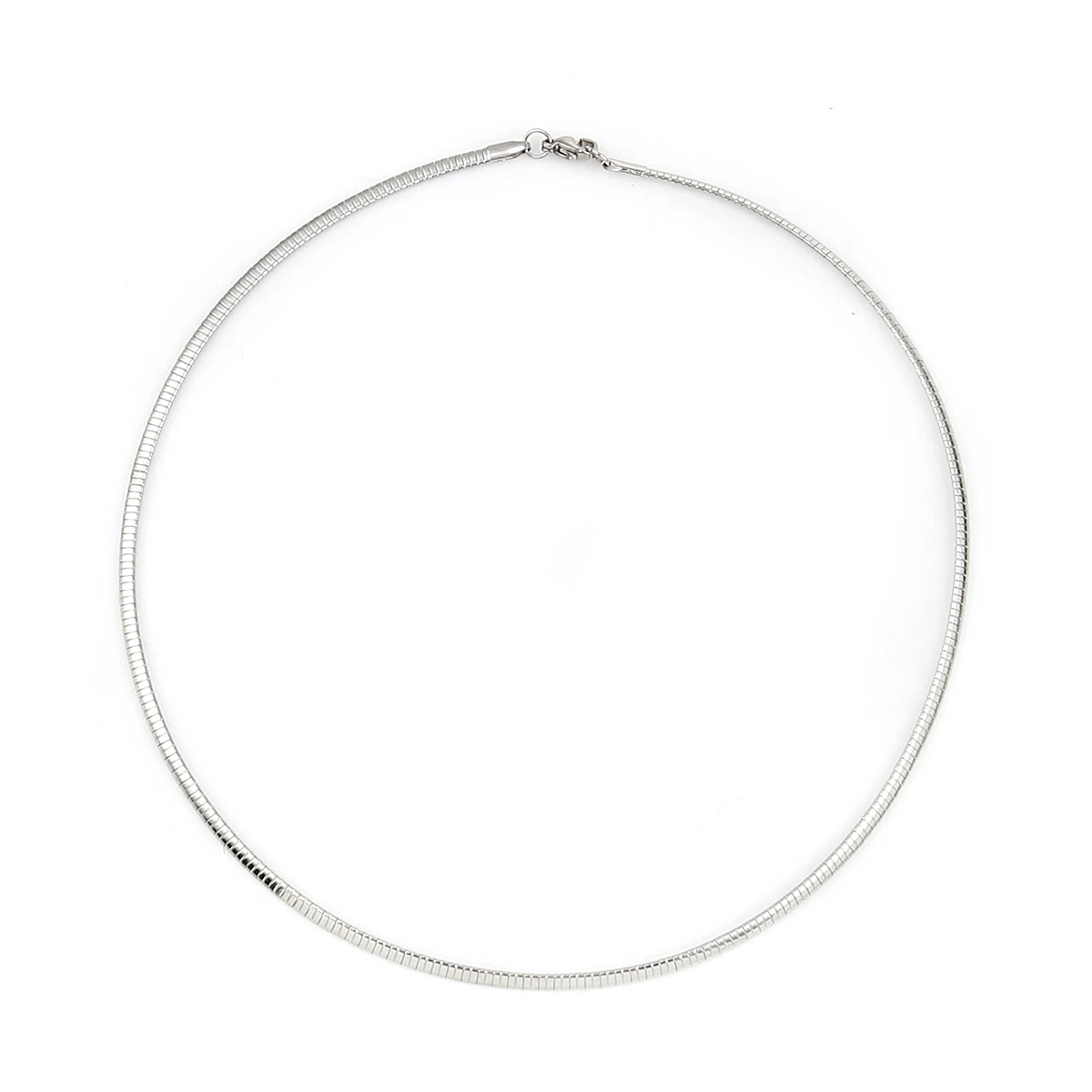 1 Piece 304 Stainless Steel Collar Neck Ring Necklace Dull Silver Color 45.3cm(17 7/8