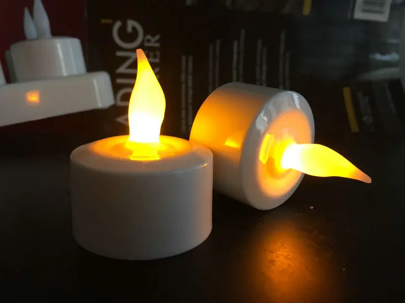 Set of 12 Rechargeable led candle Flameless Flickering TeaLight electric lamp Waxless Valentine Home Wedding Xmas Table Decor