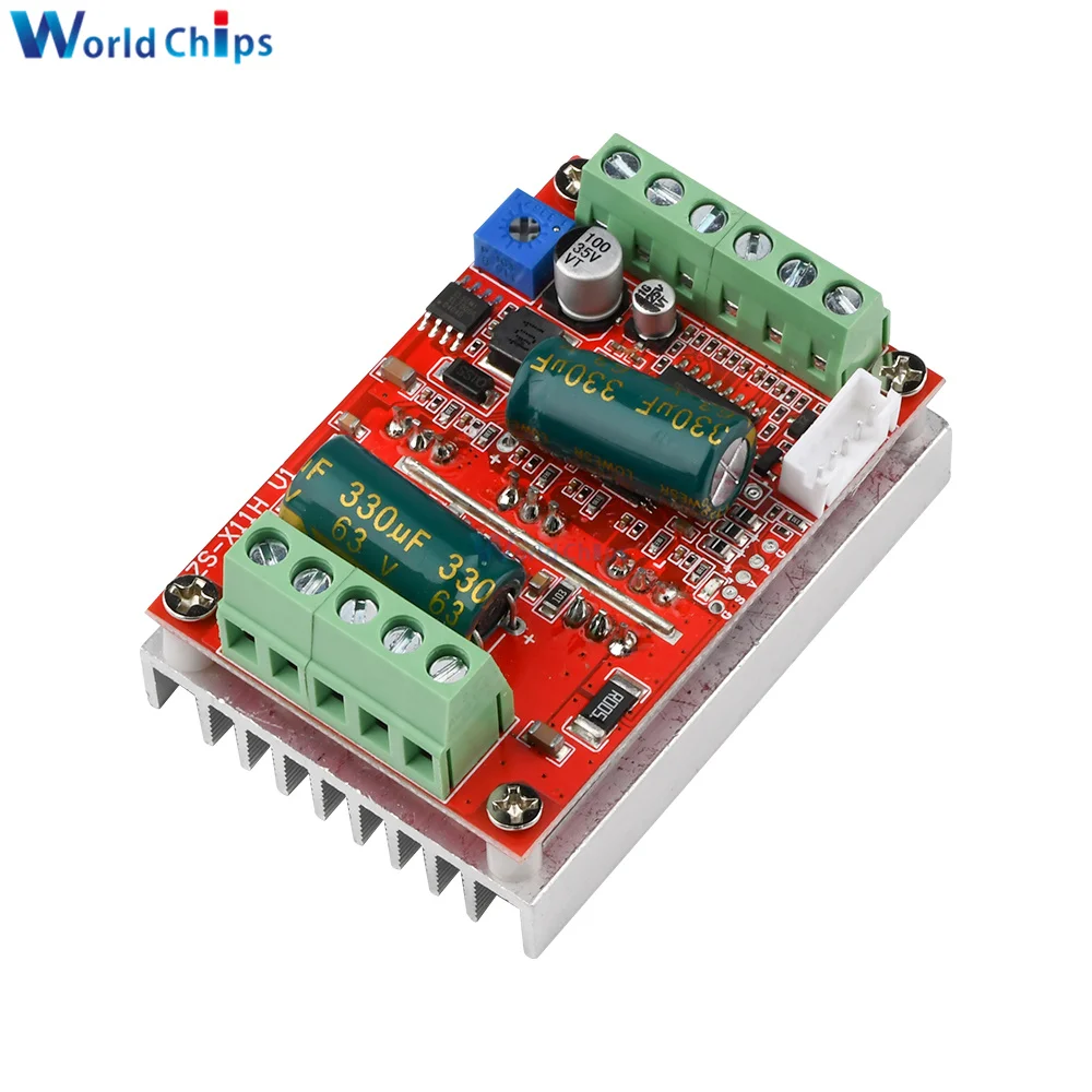 Carte contrôleur de moteur sans balais, CC 6-60V 16A 400W, 3 phases, Hall, BLDC PWM, technologie de pilote PLC avec fonction avant/barrage/frein