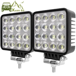 High Power 64 Led Work Light For Car 12V 24V Trucks Tractor 4x4 Off road SUV ATV UTV 4WD Driving Flood Beam Barra LED Headlights