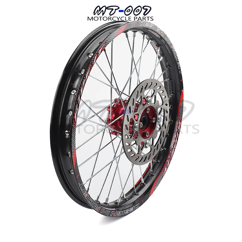 1.60-17 & 1.85-14 inch Front Rear Alloy Wheel Rim with CNC Hub brake disc For KAYO HR-160cc TY150CC Dirt Pit bike 14/17 inch