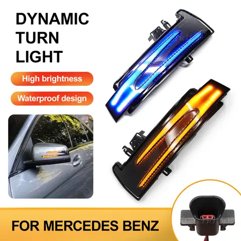 메르세데스-벤츠 A B C E S CLA GLA CLS 클래스 W176 W246 W204 W212 C117 용 다이나믹 블링커 LED 시퀀셜 방향지시등 자동차 램프