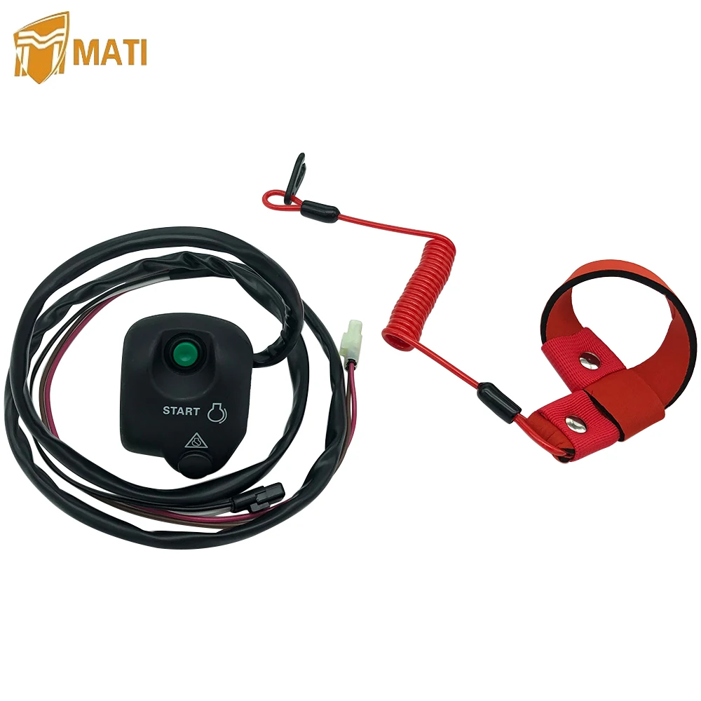 Handlebar Start Stop Kill Switch Safety Lanyard for Yamaha Wave Runner GP760 GP800 GP1200 SUV1200 XL760 XL800 XL1200 XLT800