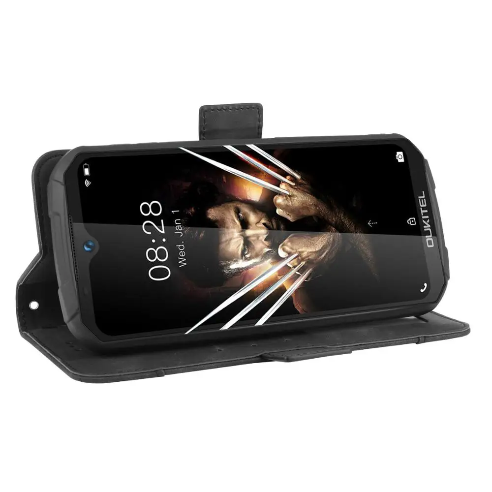 Oukitel WP6 케이스 프리미엄 가죽 지갑 가죽 플립 멀티 카드 슬롯 커버 Oukitel WP6 케이스 6.3\