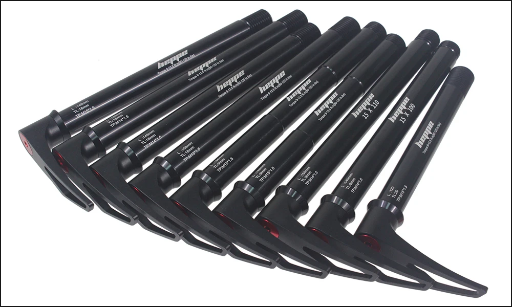 HEPPE Fahrrad Steckachse Vorderradgabel Welle Spieß 15x100 15x110 MTB Rennrad Schnellspanner M15xP1,5 Gewindesteigung Fahrradteile – Detail 13