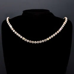 Elegant Cuban Chain Zircon Necklace Clavicle Chain CZ Diamonds Dazzling Shiny Bling Pendant Women Fashion Wedding Jewelry