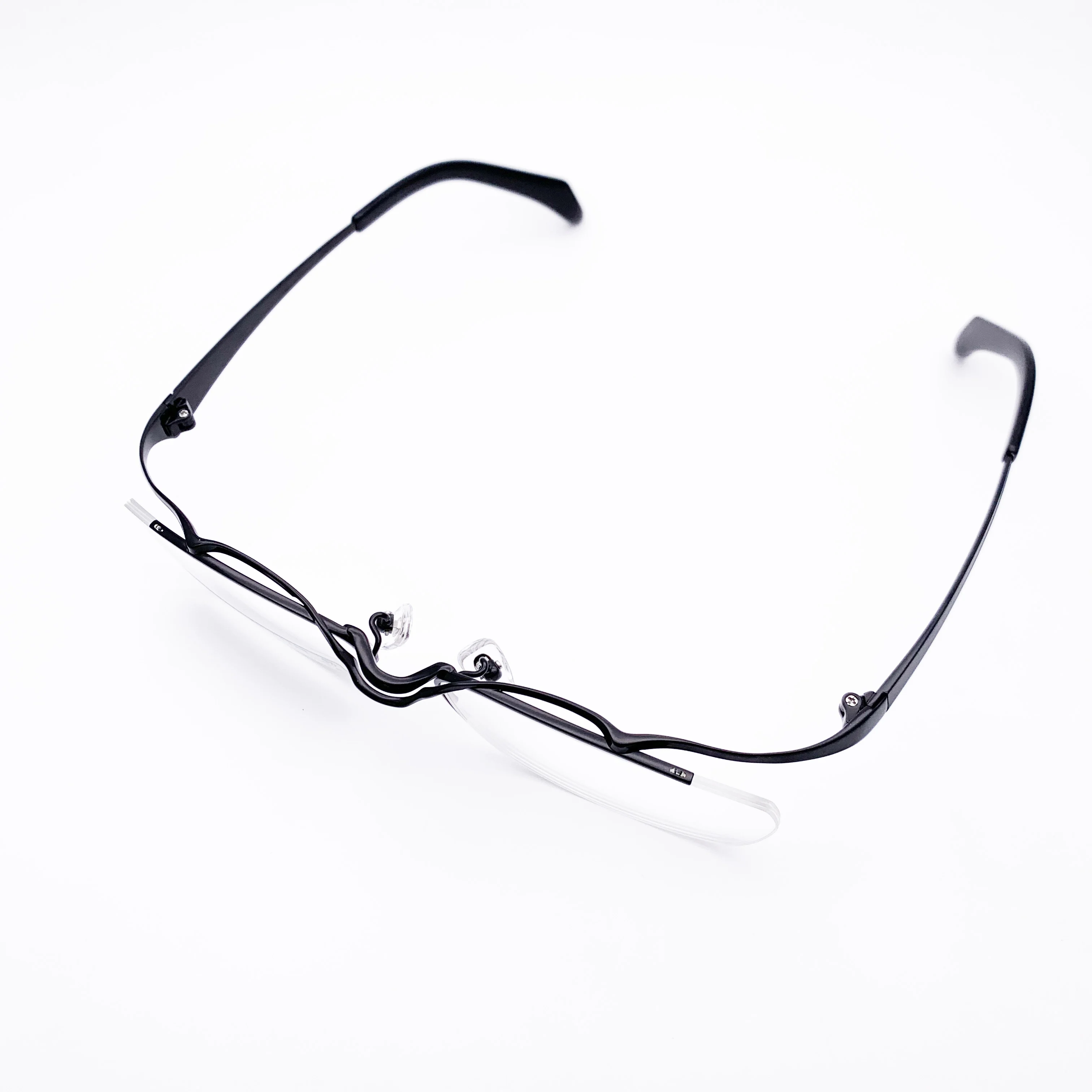 Belight Optical Japan Sharp Design Business Titanium Half Rimless Frame uomo occhiali da vista occhiali HM2261 MF1213