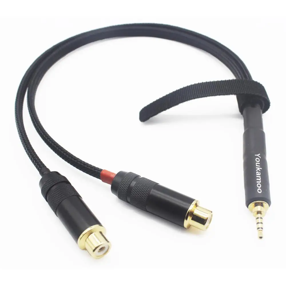 

2.5mm Trrs to RCA Female Cable Balanced Headphone Audio Adapter Cable 1FT 0.3M