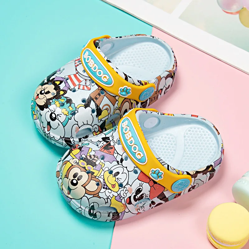 Bobdog Fashion High Quality Children Girls Boys Slippers Cartoon Sandals Print Hole Shoes