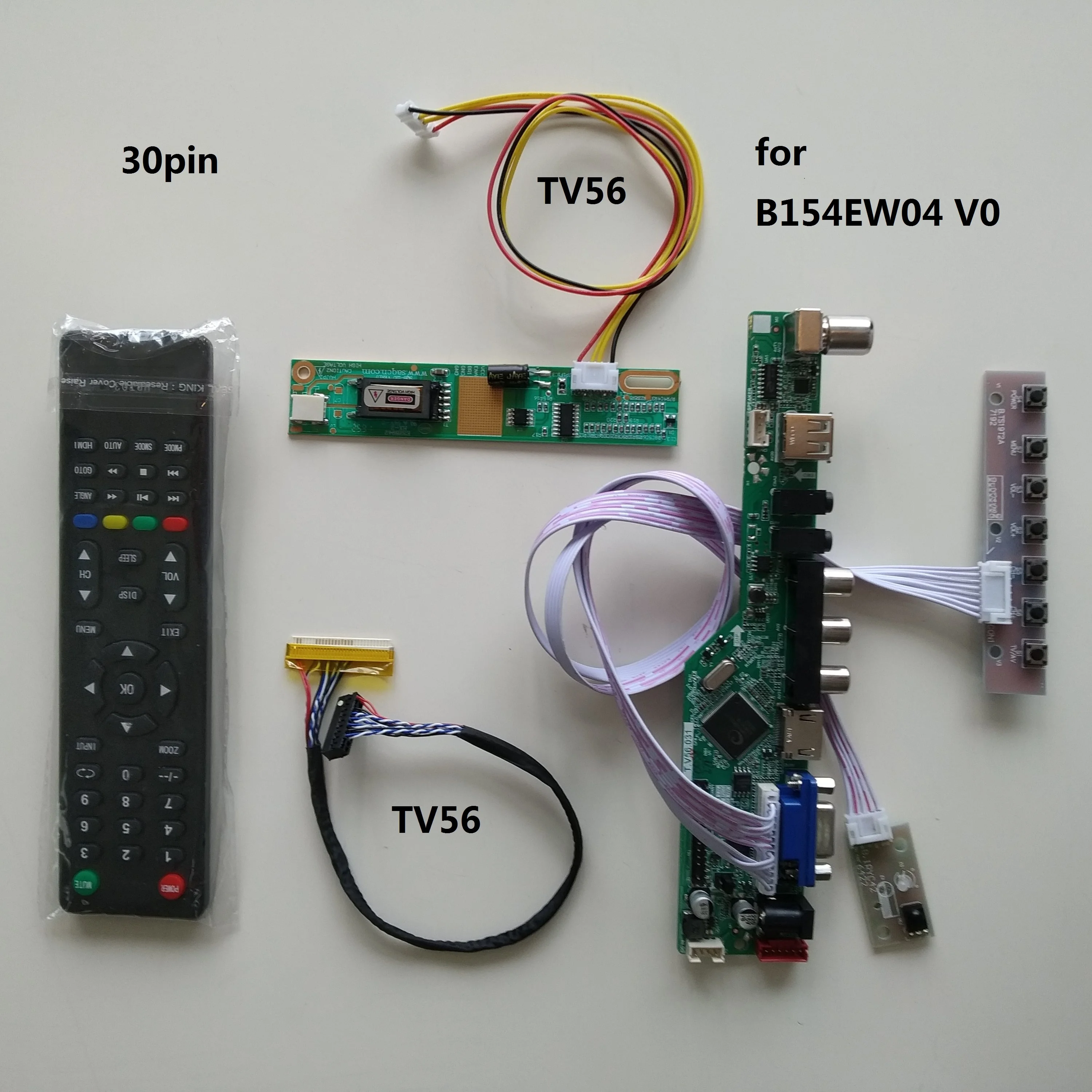 

For B154EW04 V0 15.4" 1280×800 Screen Monitor panel TV LCD LED RF VGA AV USB LED Mother Controller Board kit