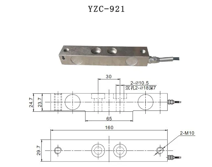 Load Cell YZC-921 Automotive Inspection Truck Scale / Pressure Force Weighing Accessories 2T