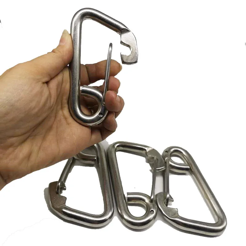 10mm 4PCS Carabiner Heavy Duty Carabiner Clips Keychain Climbing Snap Clip Lock Buckle Hook Camping Hiking