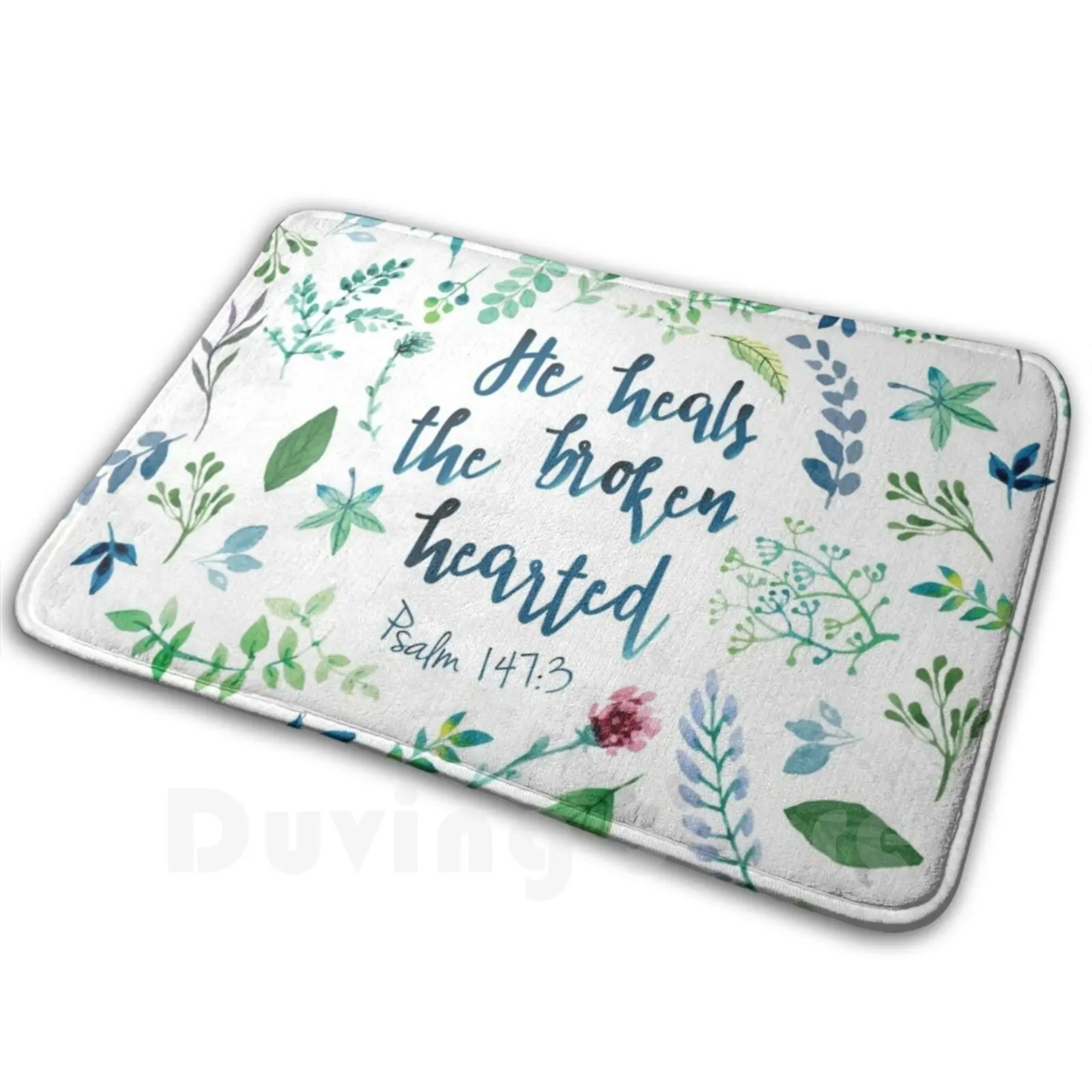 Salme 147 : 3 Tapis doux antidérapant Tapis Coussin Salme 147 3 mots Actions vocales Vérité Versets de la Bible Versets Citations