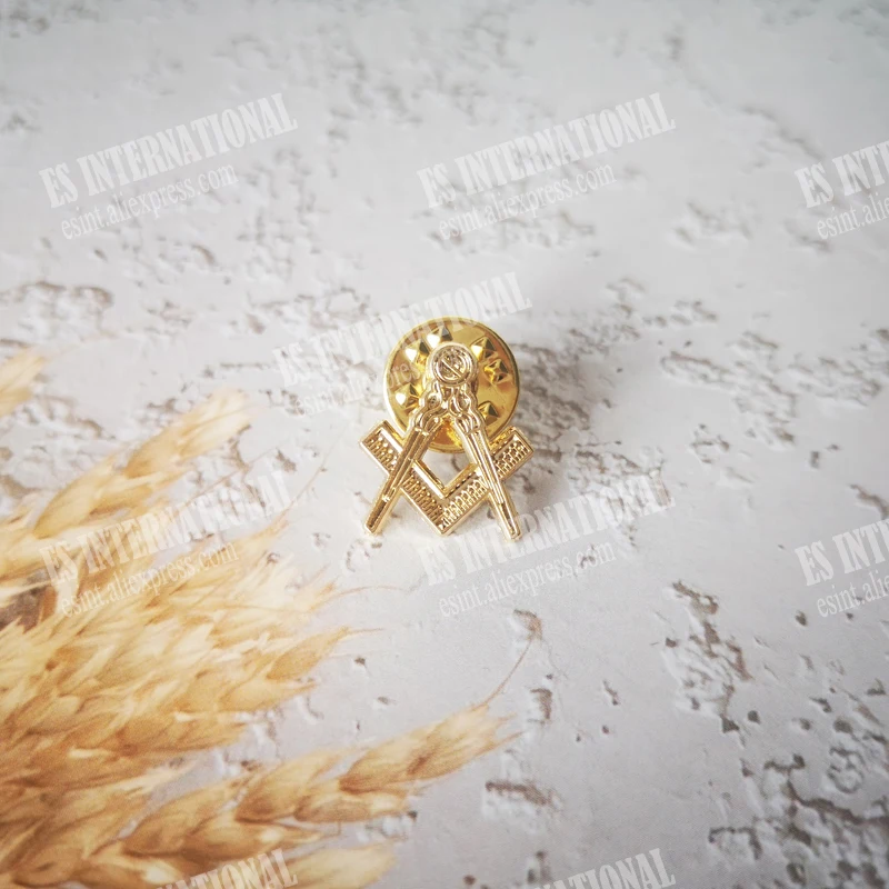 الماسونية التلبيب دبابيس الماسونية شارة ميسون Freemason BLM60 البوصلة و ساحة الجوف خارج 1.4*1.6 سنتيمتر اكسسوارات رائعة