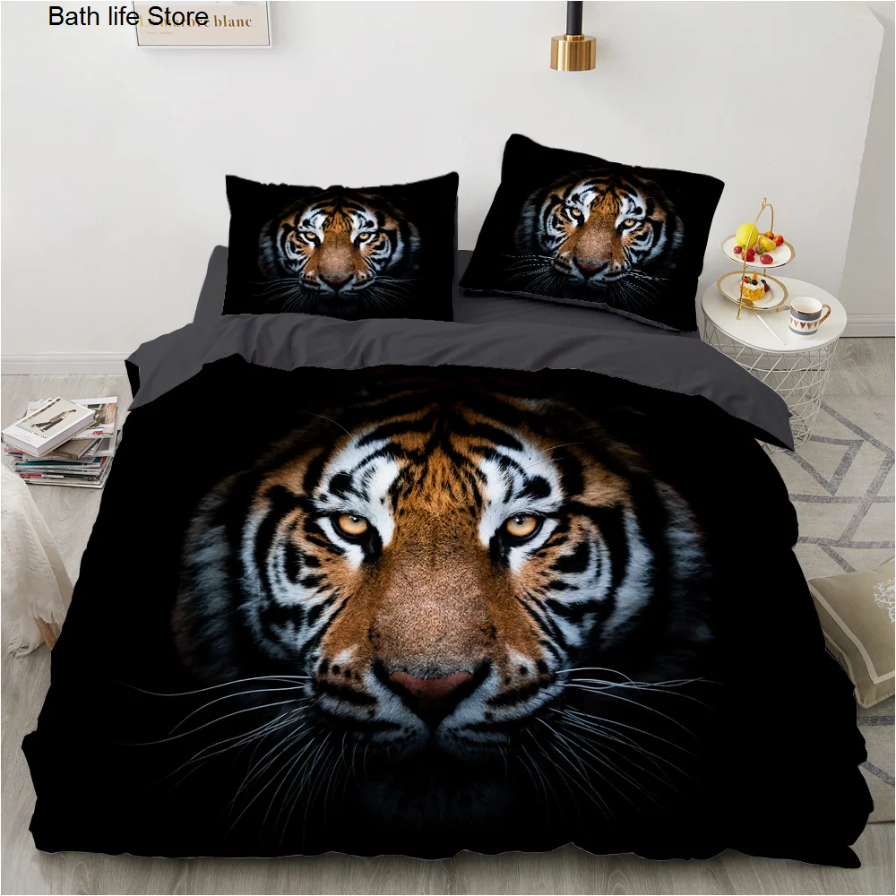 Luxury 3D Bedding set Europe Queen King Double Duvet cover set Bed linen Comfortable Blanket/Quilt cover Bed Set animal tiger