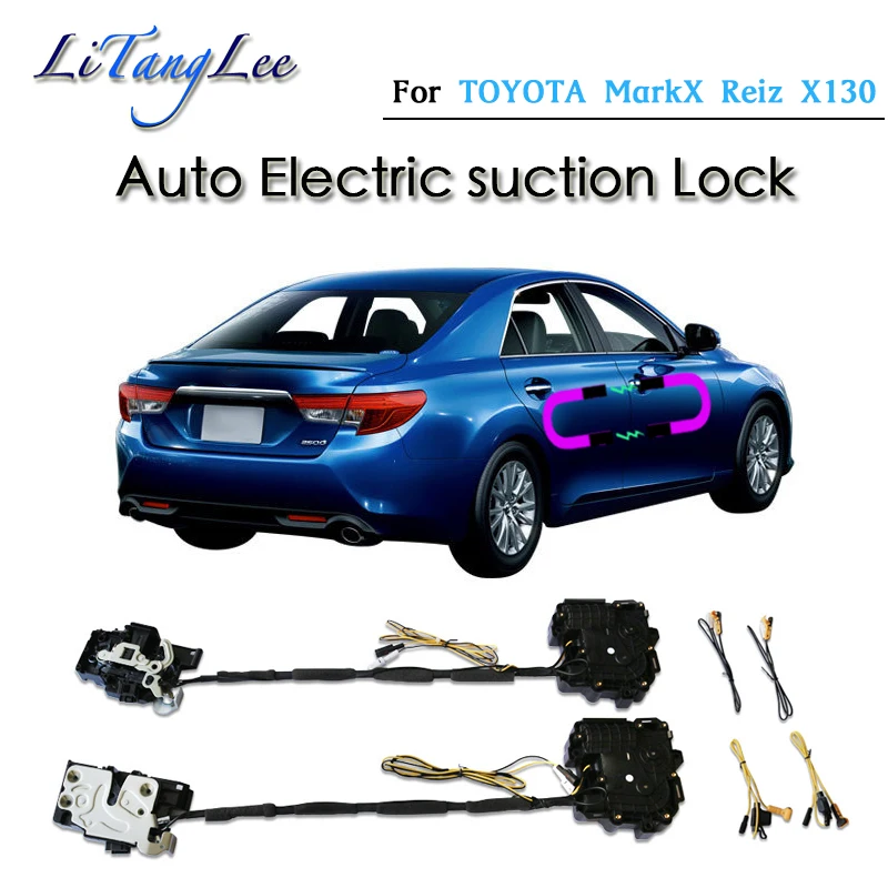 For TOYOTA Mark X MarkX Reiz X130 Car Soft Close Door Latch Pass Lock Actuator Auto Electric Absorption Suction Silence Closer