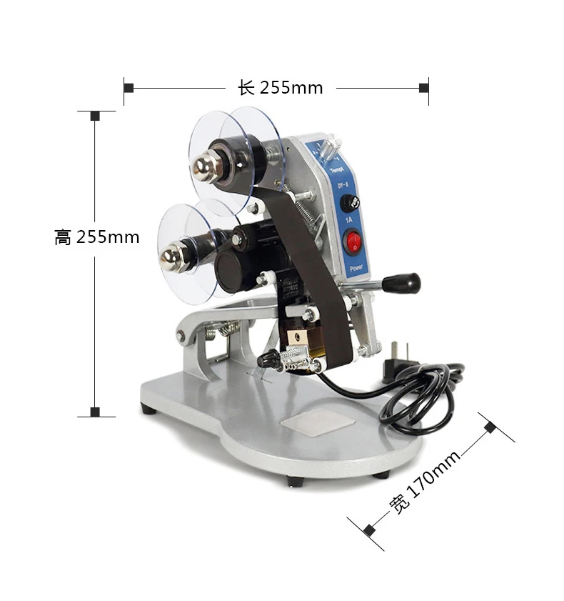 DY-8 Manuale Termico Diretto Stampaggio a Caldo Stampante di Codifica Data Nastro Coder Macchina 220V