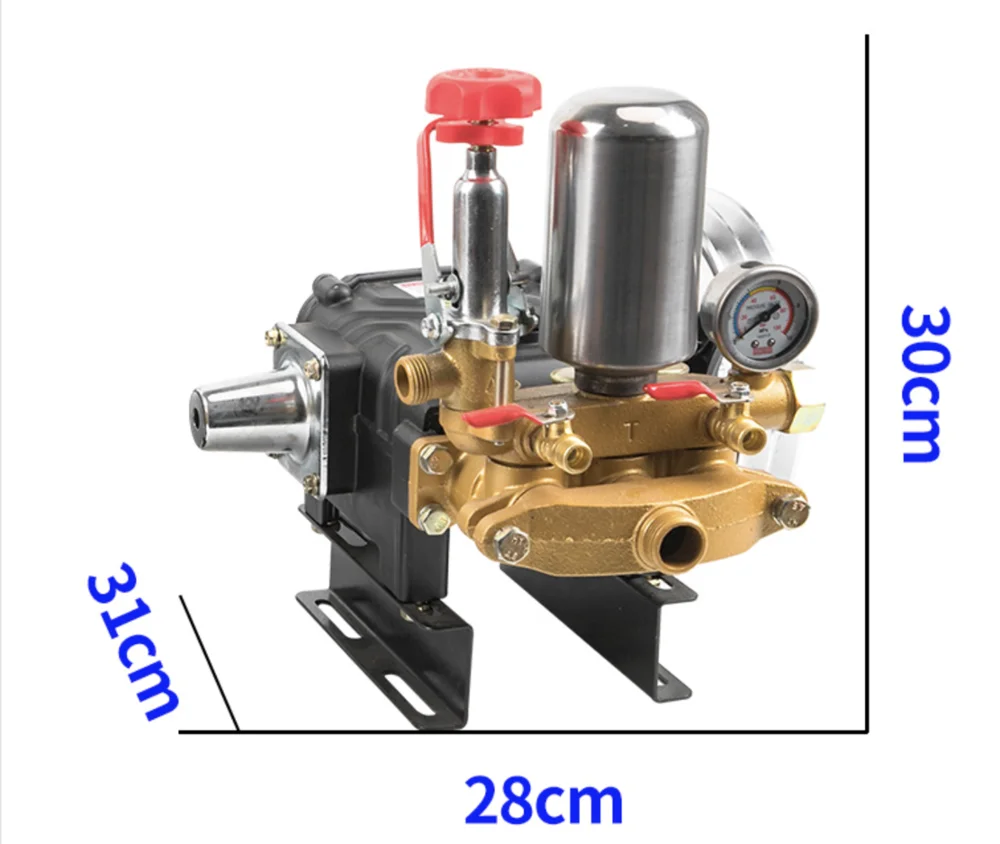 High-pressure plunger pump agriculture pesticide pump head 26 model large flow three-cylinder ceramic plunger pressure pump