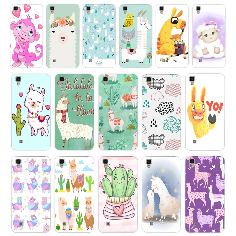 317FG  Cute Llama Alpaca Animals Cartoon gift Soft Silicone Tpu Cover phone Case for LG X Power 2 K50 Q60 K10 Case